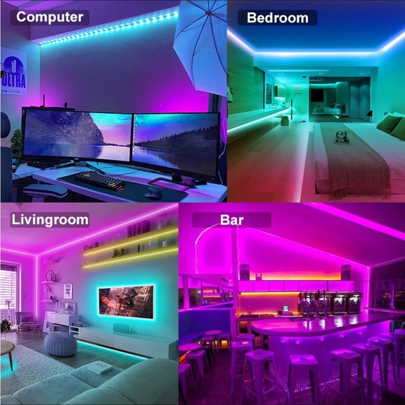 Other | Usb Led Strip Light Bluetooth App Control 5v 550 Rgb Led ...